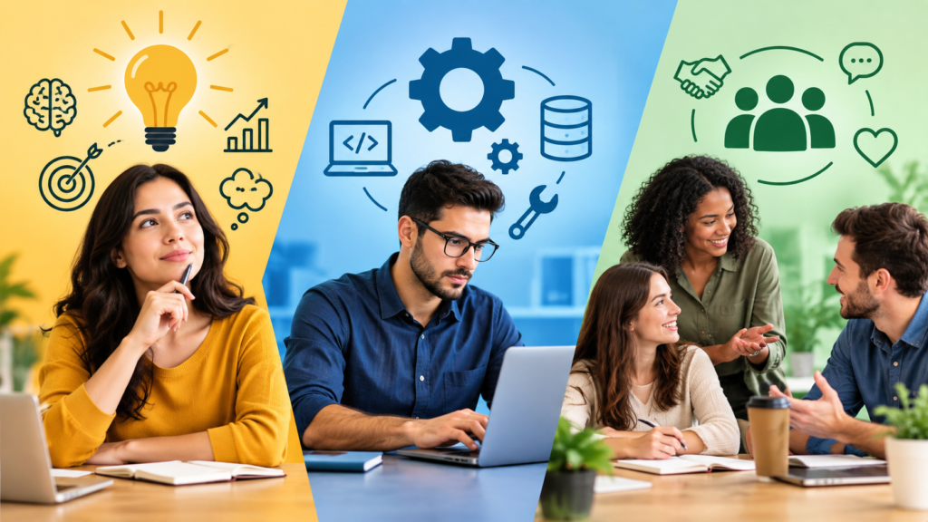 Conceptual Skills vs Technical Skills vs Human Skills