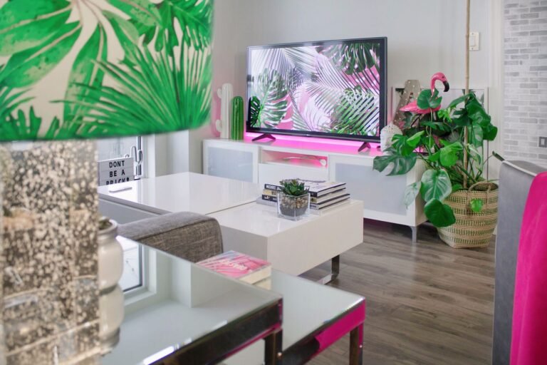 Smart TV in a living room connected to streaming apps over WiFi