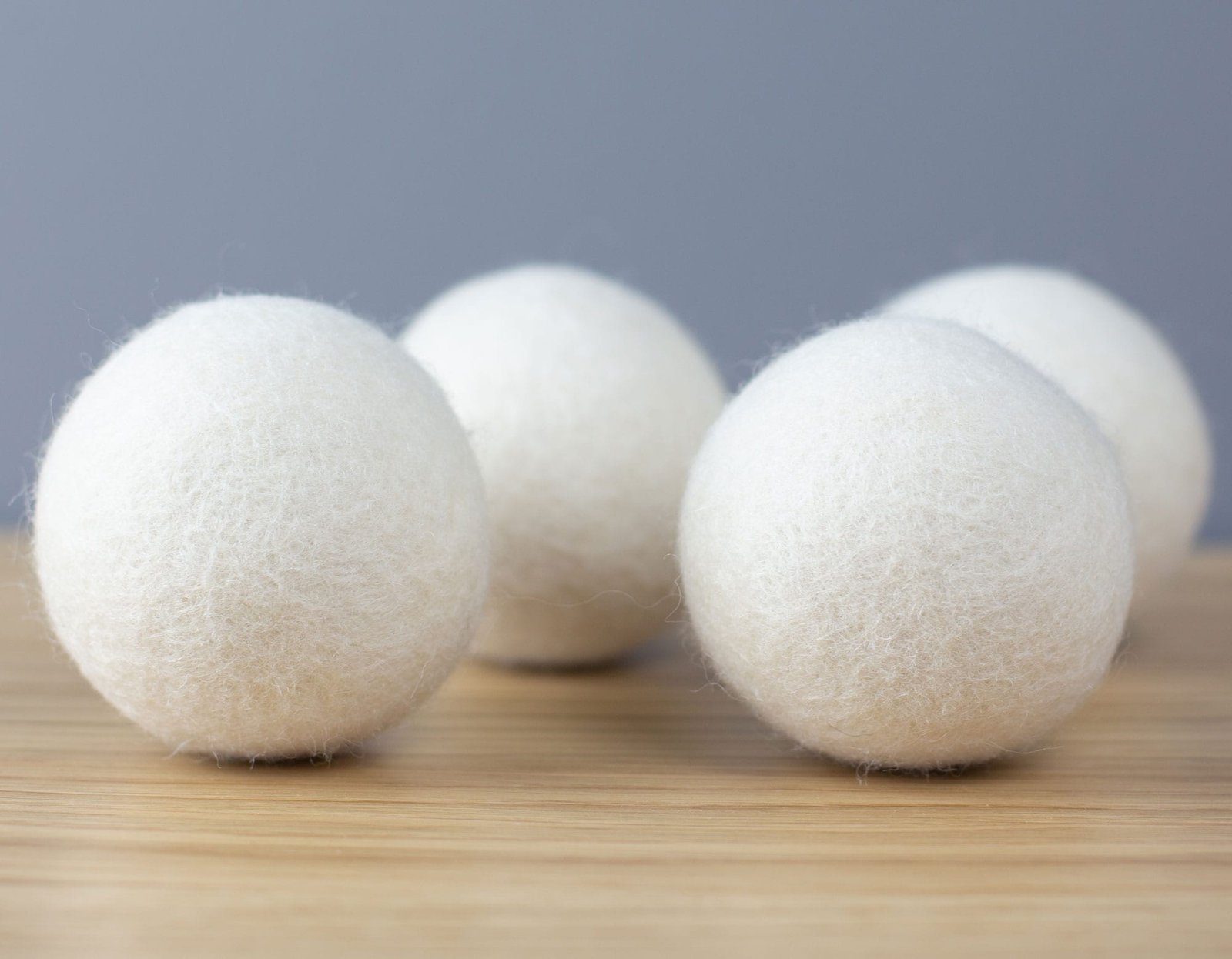 Wool dryer balls used to keep towels soft and fluffy in the tumble dryer